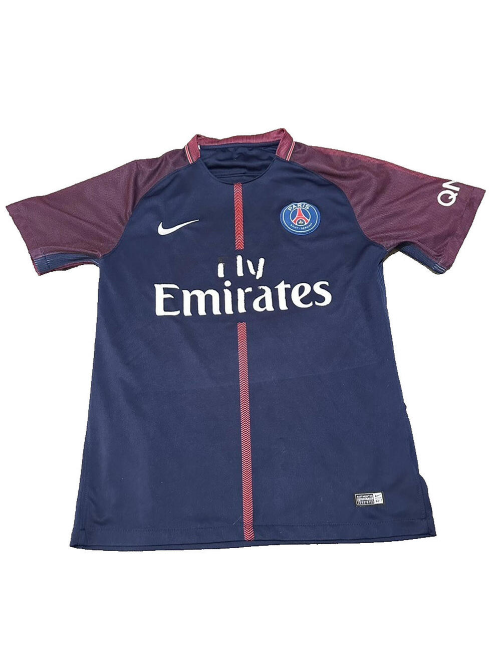 Nike Neymar Jr. Men Medium M PSG Jersey 2017 Paris Saint Germain Distressed Dri
